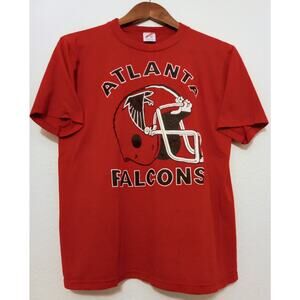 Vintage 80s Atlanta Falcons Jerzees Single Stitch Sleeves NFL Team Tee USA SZ M
